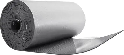 A roll of insulation material is shown on a white background.
