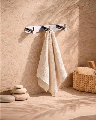 Immagine prodotto di Appendino bagno triplo cromo Minimal
