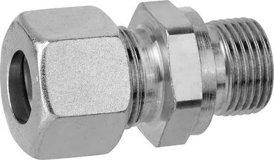 Produktbild von GOK GEV  zylindrisch mit Stahl-Schneidring für Stahlrohre, Grösse:RVS 12 x AG G 3/8