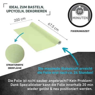 Produktbild von Klebefolie Unimatt Pistazie - 67,5x200cm