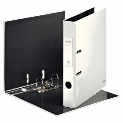 Produktbild von Leitz Ordner WOW 10060001 DIN A4 50mm Pappe perlweiß