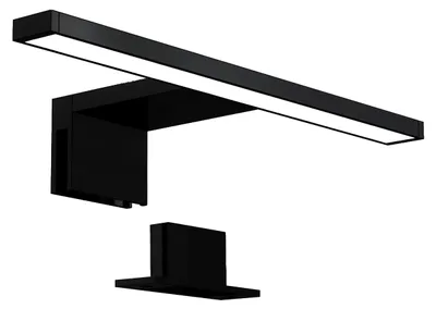 Zdjęcie produktu dla Lampa ścienna do łazienki, czarna, 30 cm, IP44, 5W LED, oświetlenie łazienkowe