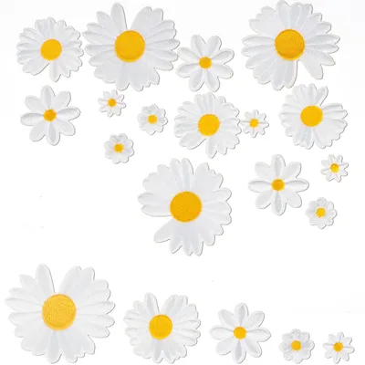 Aufbügel-Patches Blumen 30 Stück für Kinder DIY Kleidung
