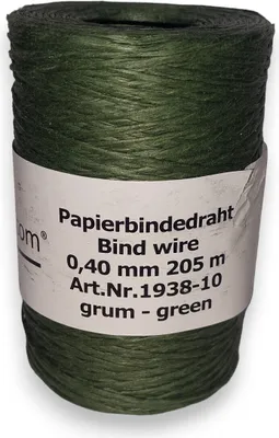 Produktbild von Papierbindedraht Grün 0,4mm 205m für DIY & Floristik