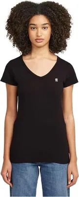 Produktbild von G-star Slim Kurzarm-t-shirt Mit V-ausschnitt 2 Einheiten Schwarz M Damen Schwarz M