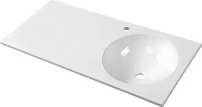 Produktbild von Sapho JUNO Gussmarmor-Waschtisch 100x47cm, weiß, rechts