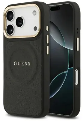 Immagine prodotto di Custodia Guess Peony Hot Stamp Magsafe Na Iphone 17 Pro - Nero