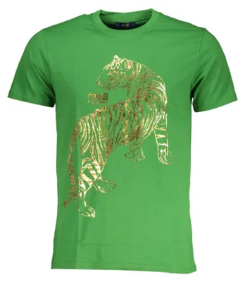 Produktbild von Stylisches Herren T-Shirt in Grün – Kurzarm, Rundhals, Logo-Print