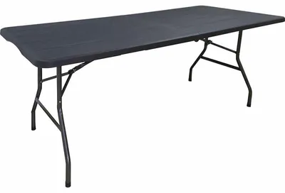 Immagine prodotto di Tavolo pieghevole effetto legno SN-F180-2W, 74 x 74 x 180 cm, nero