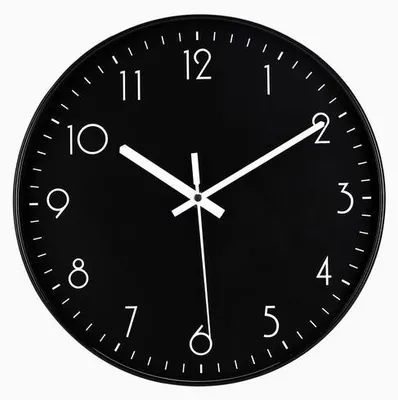 Image de Horloge murale ronde de 30 cm, style moderne, mouvement à quartz silencieux, fonctionne à piles, simple