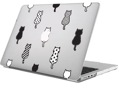 Image de Coque pour MacBook Pro 14 Pouces M5 M4 M3 M2 M1 Pro/Max 2026 2025 2024 2023 2021, Rigide Slim Antidérapante Motif de Chat de Dos