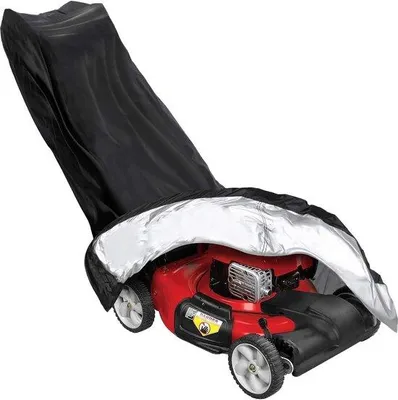 Zdjęcie produktu dla Plandeki ochronne do kosiarek – wodoodporne – odporne na promieniowanie UV – plandeki z paskiem ściągającym – 188 x 99 x 63,5 cm – czarne
