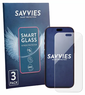 Produktbild von 3x Savvies Schutzglas Folie für Apple iPhone 18 Pro 9H Panzer Schutzfolie Glas Displayschutz klar transparent