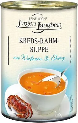 Produktbild von Jürgen Langbein Krebs-Rahm-Suppe 400ml Dose Tafelfertig