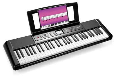 Obrázok produktu pre Klávesová doska – digitálne elektronické piano pre začiatočníkov – 61 vážených kláves – 300 zvukov – vstavané reproduktory – LCD displej – USB MIDI