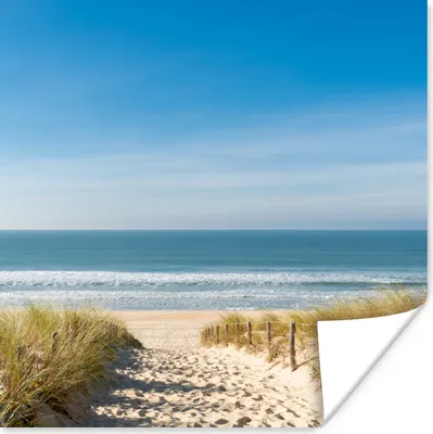 Produktbild von MuchoWow® Poster Strand - Meer - Düne - Sand - Sommer 100x100 cm - Babyzimmer