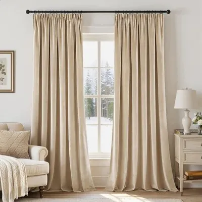 Zdjęcie produktu dla Zasłony aksamitne termiczne półciemne 140X260 cm salon sypialnia 2 sztuki