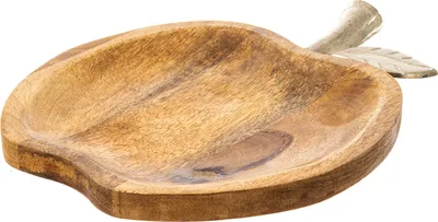 Produktbild von Noor Living Holz Teller Apfel Dekoration