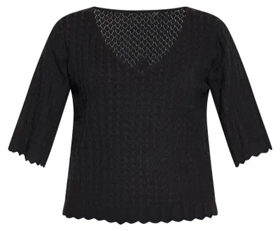 Zdjęcie produktu dla CALEY  Sweter damski – czarny, rozmiar L