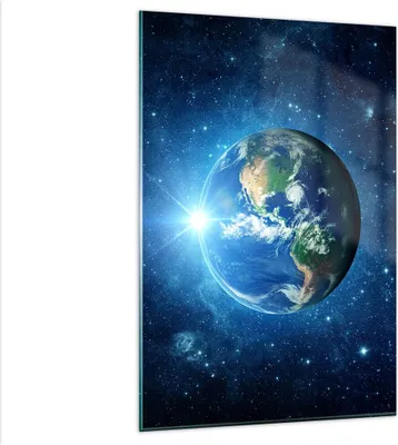 Produktbild von Bilder auf glas - Einteilig - Erde Universum Sterne Galaxie - 80x120cm - Glasbilder - Wandbilder - Bilder - Wanddekoration aus Glas - Glas Bilder - Wandbild auf Glas - GPA80x120-2943