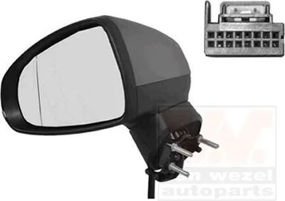Produktbild von VAN WEZEL 0301807 Außenspiegel Seitenspiegel Links für AUDI A1 Sportback (8XA, 8XF) Asphärisch Beheizt Grundiert
