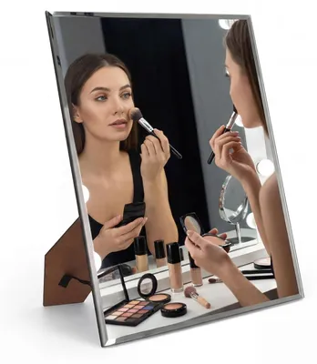 Tafelspiegel 26,9 x 33 cm, rechteckig, modern, für Make-up und Büro