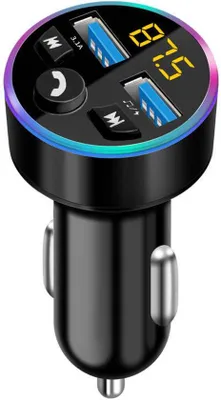 Produktbild von Auto-Bluetooth-Adapter mit Bluetooth 5.0, MP3-Spieler und doppelter USB-Ladestation für Mobiltelefone in Fahrzeugen