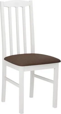 Image de Chaise de salle à manger rembourrée EDON 12 - blanc / marron 2