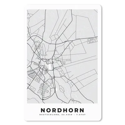 Produktbild von MuchoWow® Mauspad Mousepad Deutschland - Nordhorn - Karte - Stadtplan - Karte 40x60 cm - Mousepads - Maus Mat - Pad - Mausunterlage - Schreibtisch Accesoire