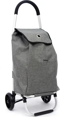Immagine prodotto di blnbag T3 carrello spesa leggero pieghevole capacità 50L carrello spesa supermercato sacco picnic carrello shopper fino a 25kg, grigio