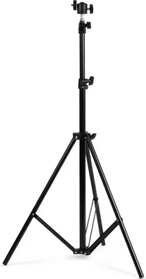 Obrázek produktu pro Stativ – hliník – výškově nastavitelný až do 210 cm – univerzální 1/4" závit – protiskluzové gumové nožičky – lehký a stabilní – včetně držadla [18649B]