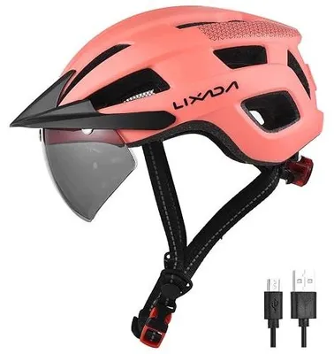 Zdjęcie produktu dla Kask rowerowy z światłem LED wizjer dla mężczyzn kobiet 54 62 cm