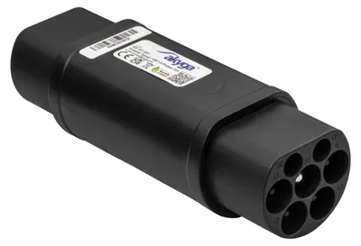 Immagine prodotto di Adattatore di tipo 2 / GB/T per la ricarica di veicoli elettrici, modello AK-SC-E21, connettore maschio-femmina, trifase, 32A