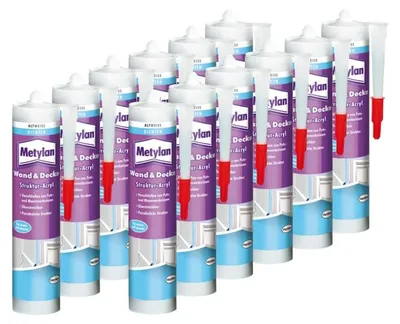 Produktbild von Metylan Wand & Decke Struktur-Acryl Fugen Dichtmasse 12x300 ml Dichtstoff