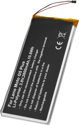Zdjęcie produktu dla Avizar, bateria litowo-polimerowa Moto G5 Plus 3,8 V kompatybilna z HG40, czarna