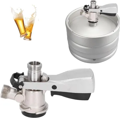Bierkupplung G5/8 Typ D Edelstahl mit Sicherheitsventil