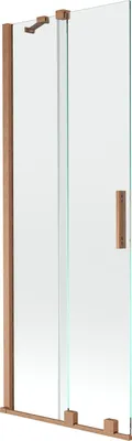 Obrázok produktu pre Mexen Velar 2-krídlová posuvná vaňová zástena 75 x 150 cm, transparentná, brúsená meď - 896-075-000-01-65