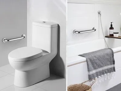 Obrázek produktu pro 50 cm nerezové madlo do koupelny - bezpečnostní madlo pro seniory - podpůrné madlo pro vystupování z vany - nástěnné madlo do sprchového koutu nebo na schody - robustní madlo do vany