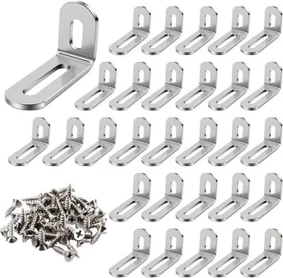 Produktbild von Famanu Eckbeugeln aus Edelstahl - 30 Stück, 32 x 50 x 19 mm