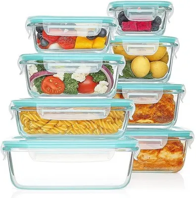 Obrázek produktu pro Průhledné víceúčelové nádoby s vzduchotěsnými víčky do kuchyně