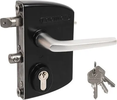 Produktbild von Locinox LAKQ Industrieschloss für 10 mm Flachprofile, schwarz