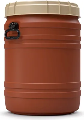Produktbild von 64 Liter Weithalsfass Tonne Drehdeckelfass Schraubdeckelfass braun (64 CT SW br)
