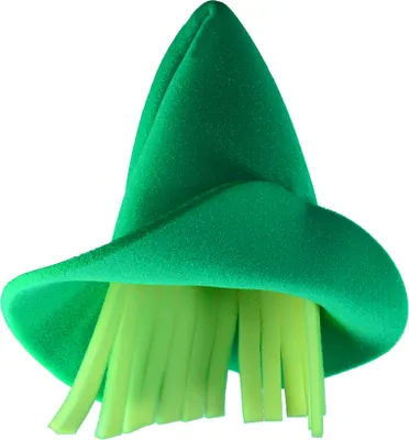 Produktbild von Grüner Elfen Schaumstoff Hut mit gelben Haaren als Kostümzubehör für St. Patricksday und Halloween