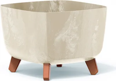 Immagine prodotto di GRACIA vaso da fiori a gamba quadrata DGQL300E | crema