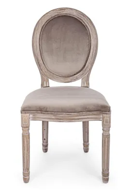 Produktbild von 2er Set Stühle Mathilde 48 x 46 x 96 cm Birkenholz und Polyester Taupe
