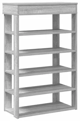 Image de vidaXL Étagère à chaussures Gris Sonoma 60x30x98 cm Matériau dérivé du bois