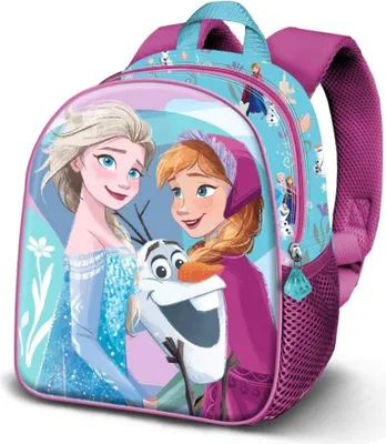Imagen del producto de Mochila familiar 3D de Disney Frozen 2, color azul, 25 x 30 cm, con capacidad de 7 litros