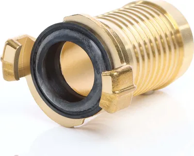 Image de Wiltec Embout de tuyau en laiton avec griffes - 540 x 660 x 440 mm - Connecteur de raccord rapide - Filetage mâle DN32 (1 1/4") - pour Tuyau d’eau d’arrosage