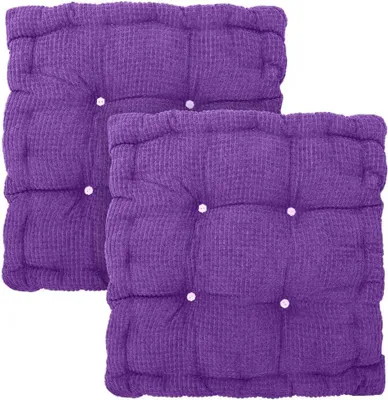 Produktbild von Outdoor Stuhlkissen 40 x 40 cm, 2er Set, dicke Baumwolle, lila, für Gartenmöbel