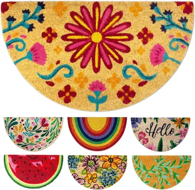 Zdjęcie produktu dla Kokosowa mata do drzwi - 40 x 70 cm - Wykonana z włókna kokosowego - Antypoślizgowa - Do użytku wewnątrz i na zewnątrz
